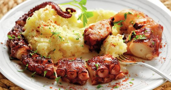 Pulpo a la plancha con Parmentier